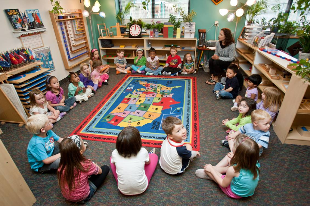 Children Socializing in the Montessori environment